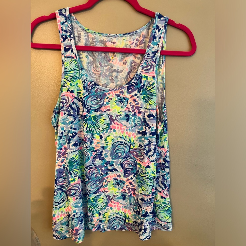 EUC LILLY Pulitzer Pajama pant and tank set sz Large